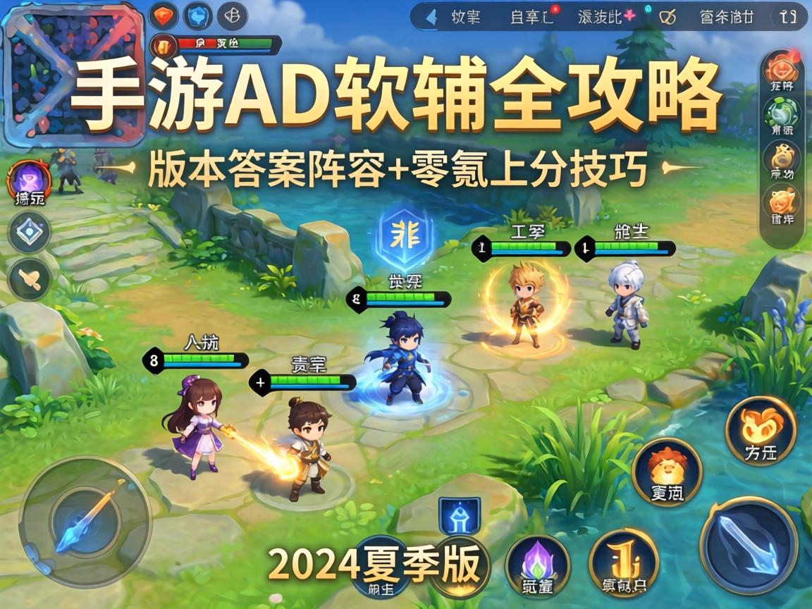 手游AD配软辅全攻略，版本答案阵容+零氪上分技巧（2024夏季版）