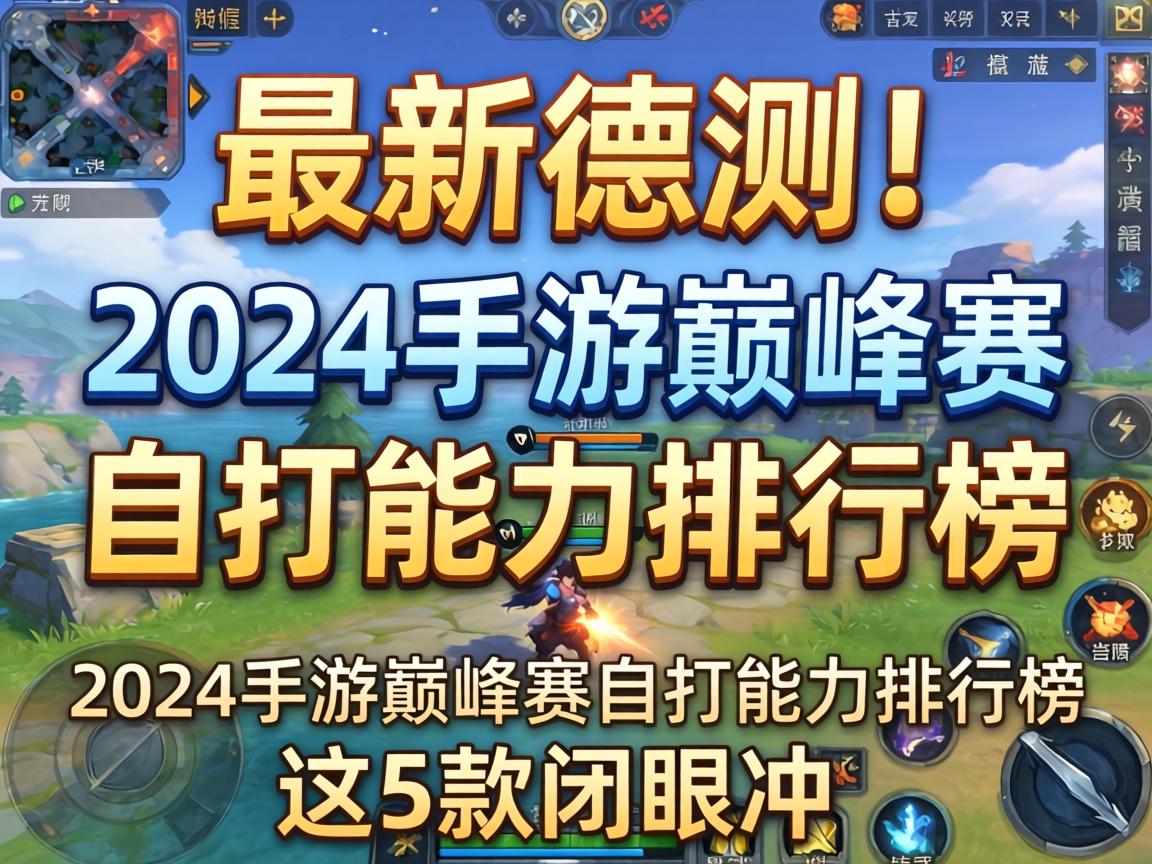 最新实测!2024手游巅峰赛自打能力排行榜,这5款闭眼冲