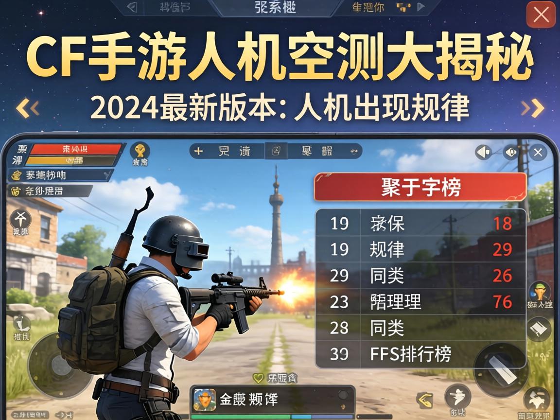 CF手游人机实测大揭秘，2024最新版本人机出现规律与同类FPS排行榜对比