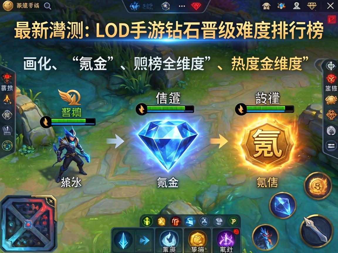 最新实测!LOL手游钻石晋级难度排行榜,画质、氪金、热度全维度对比