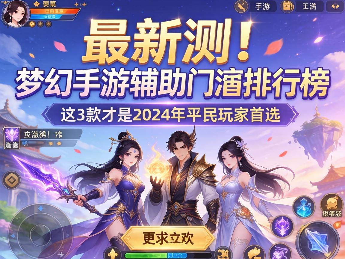 最新实测！梦幻手游辅助门派排行榜，这3款才是2024年平民玩家首选