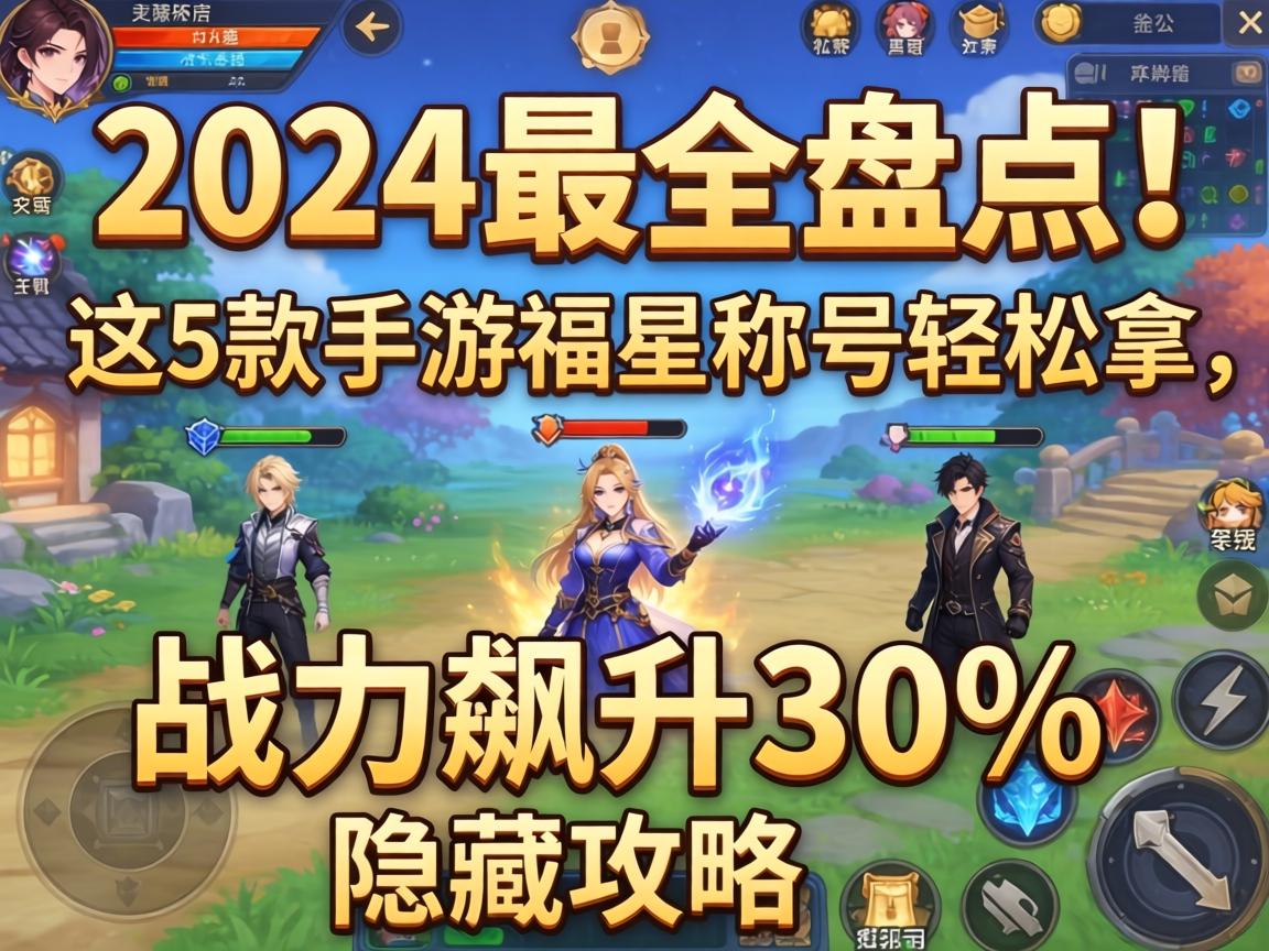 2024最全盘点！这5款手游福星称号轻松拿，战力飙升30%的隐藏攻略