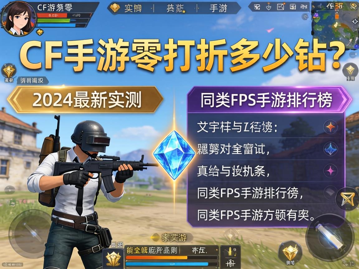 CF手游零打折多少钻?2024最新实测与同类FPS手游排行榜对比