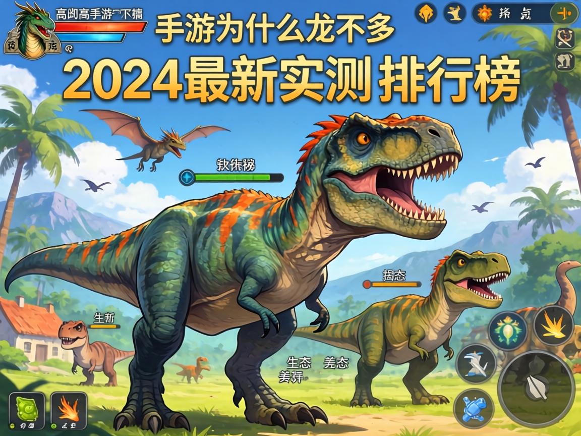 方舟手游为什么龙不多？2024最新实测排行榜揭秘恐龙生态差异