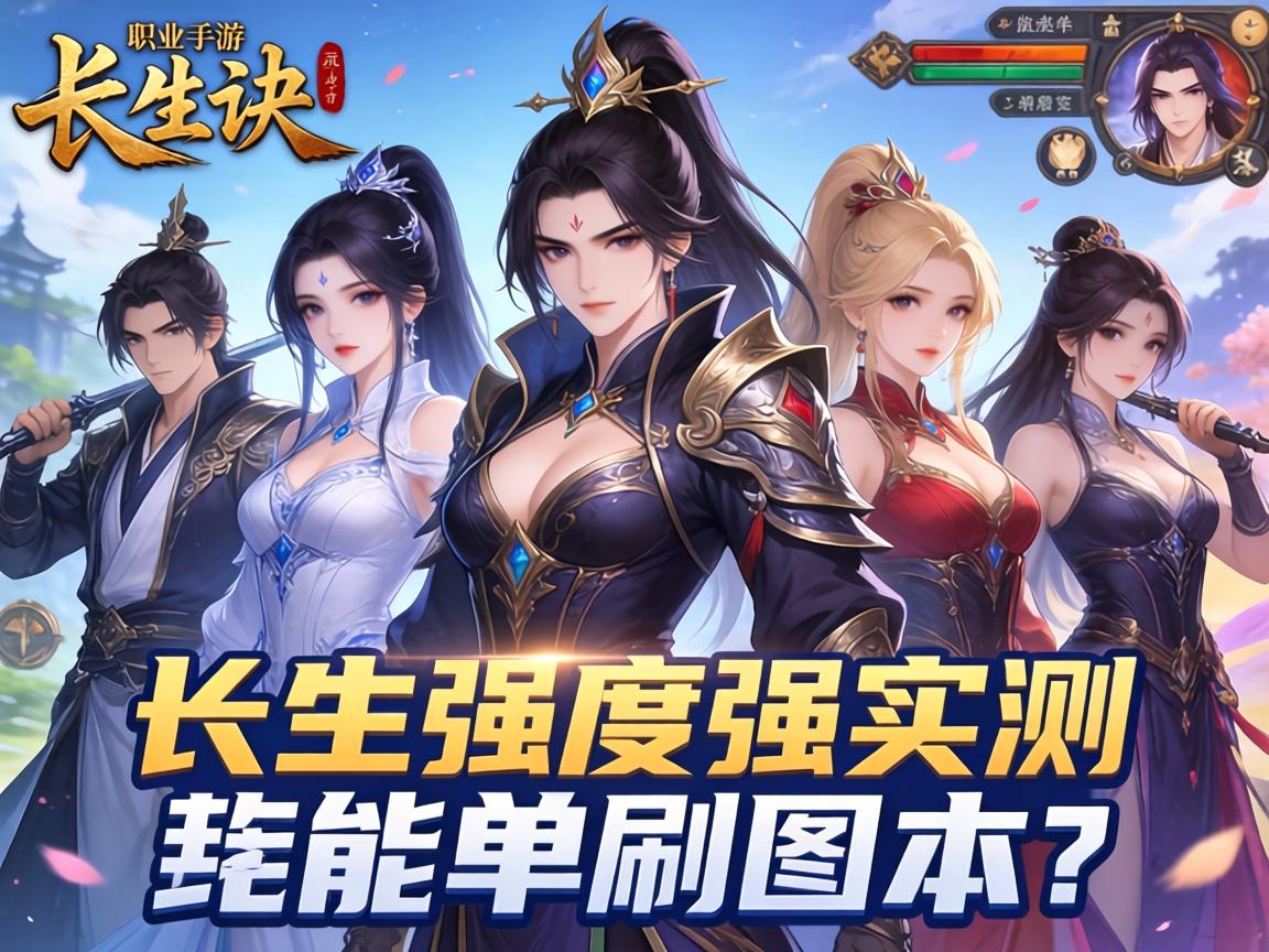 长生诀手游职业强度实测，这三大职业竟能单刷副本？