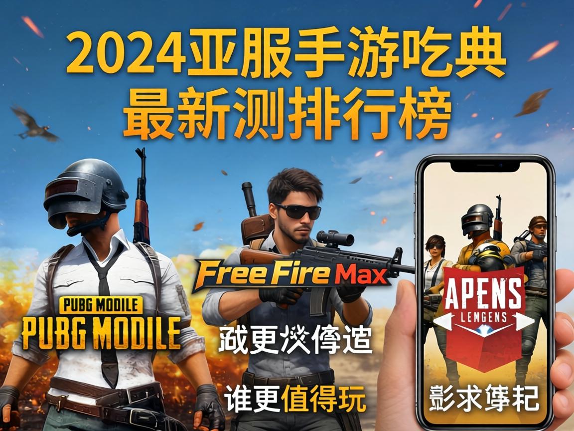 2024亚服手游吃鸡最新实测排行榜，PUBG Mobile、Free Fire Max、Apex Legends Mobile谁更值得玩？