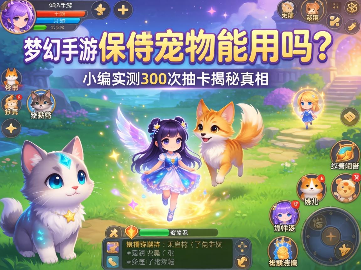 梦幻手游保底宠物能用吗?小编实测300次抽卡揭秘真相