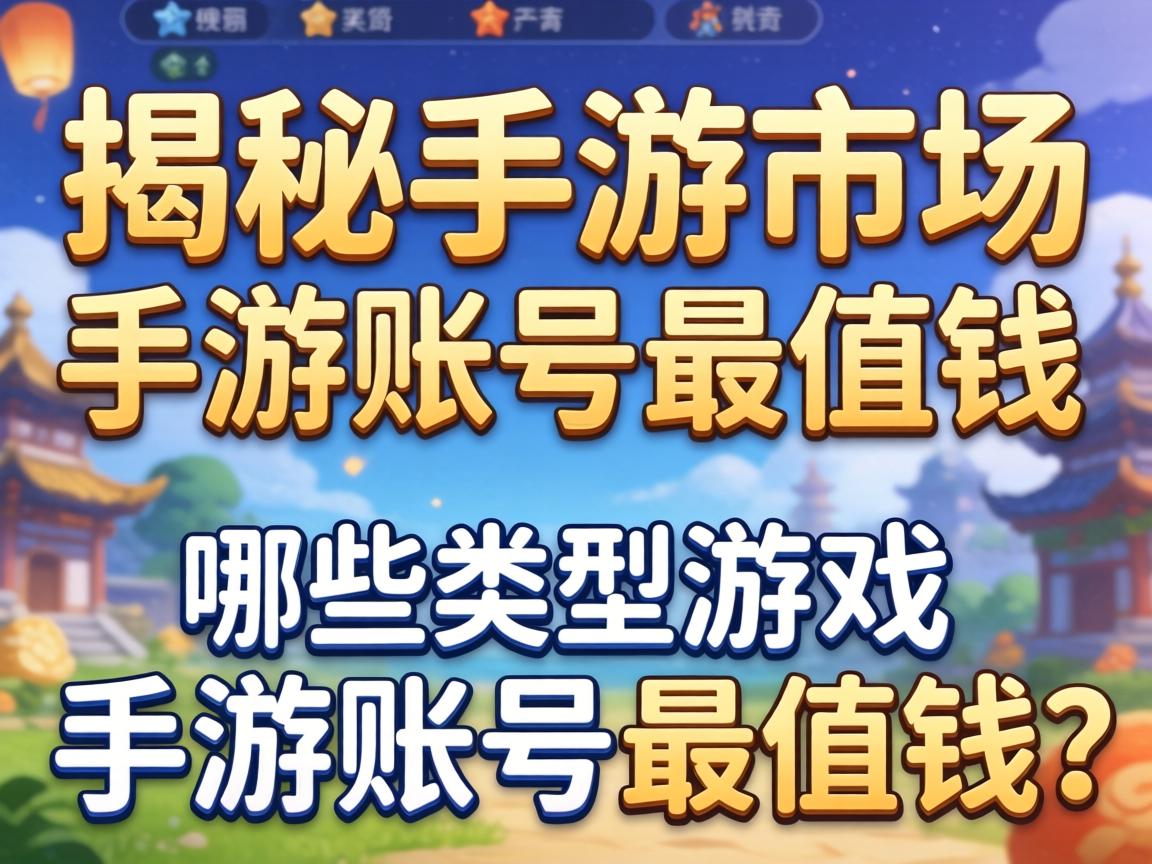 揭秘手游市场，哪些类型的手游账号最值钱？