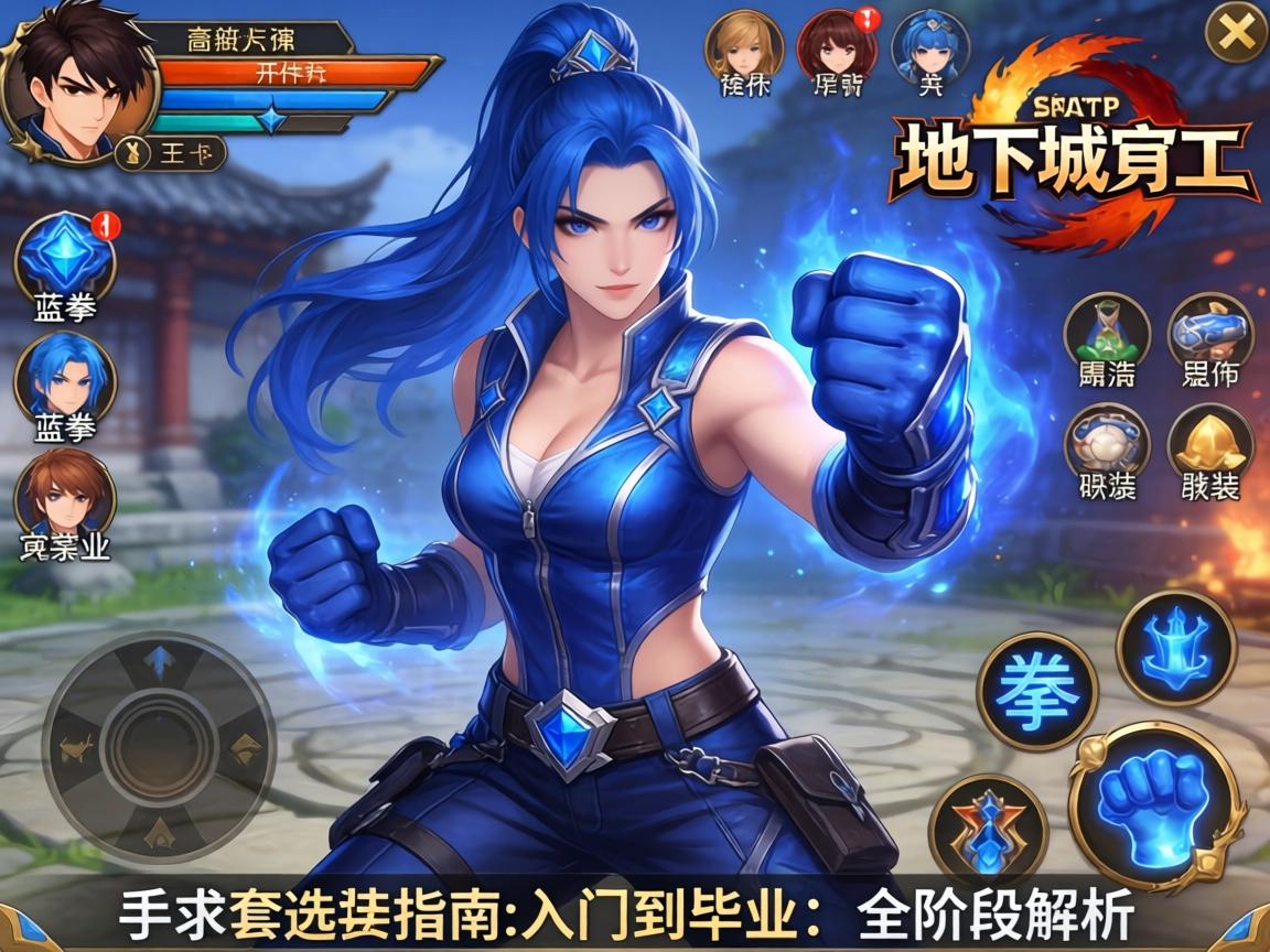 手游地下城与勇士蓝拳职业套装选择指南,从入门到毕业的全阶段解析