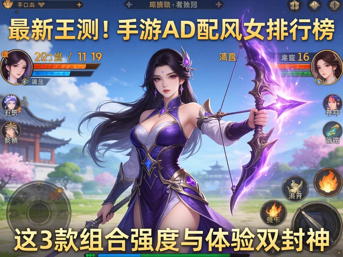 最新实测！手游AD配风女排行榜，这3款组合强度与体验双封神