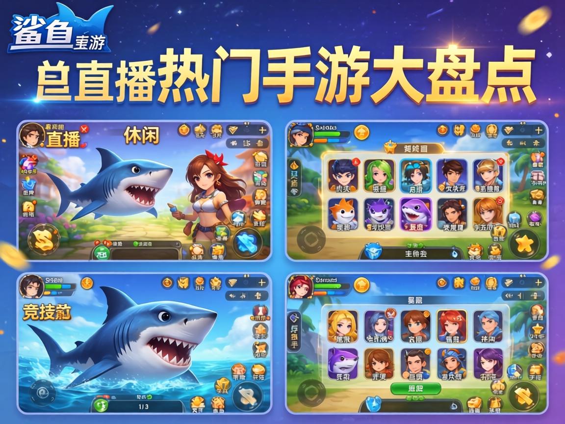 鲨鱼直播热门手游大盘点，从竞技到休闲，总有一款适合你！