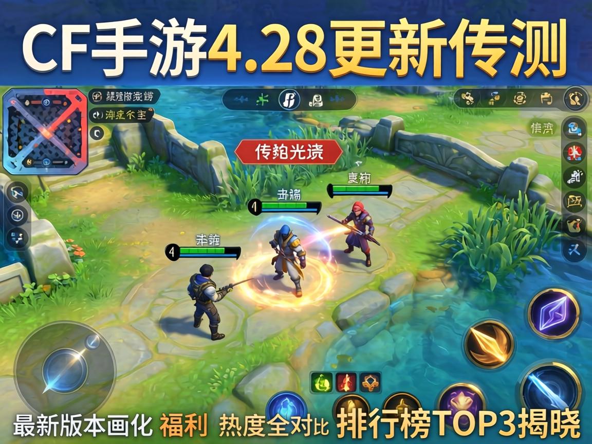 CF手游4.28更新实测，最新版本画质、福利、热度全对比，排行榜TOP3揭晓