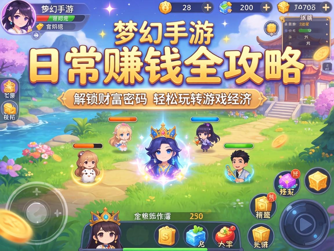 梦幻手游日常赚钱全攻略，解锁财富密码，轻松玩转游戏经济