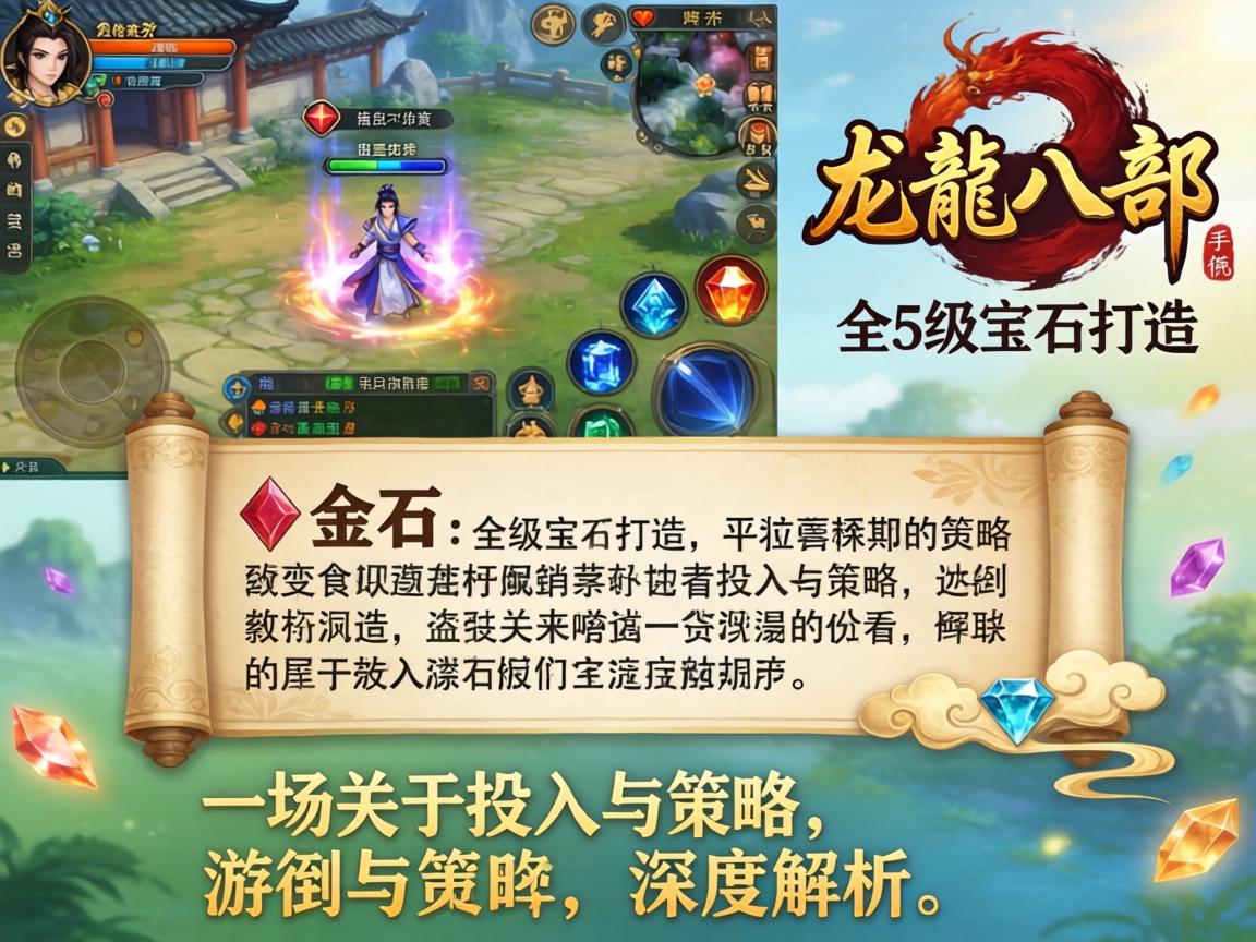 手游天龙八部全5级宝石打造,一场关于投入与策略的深度解析
