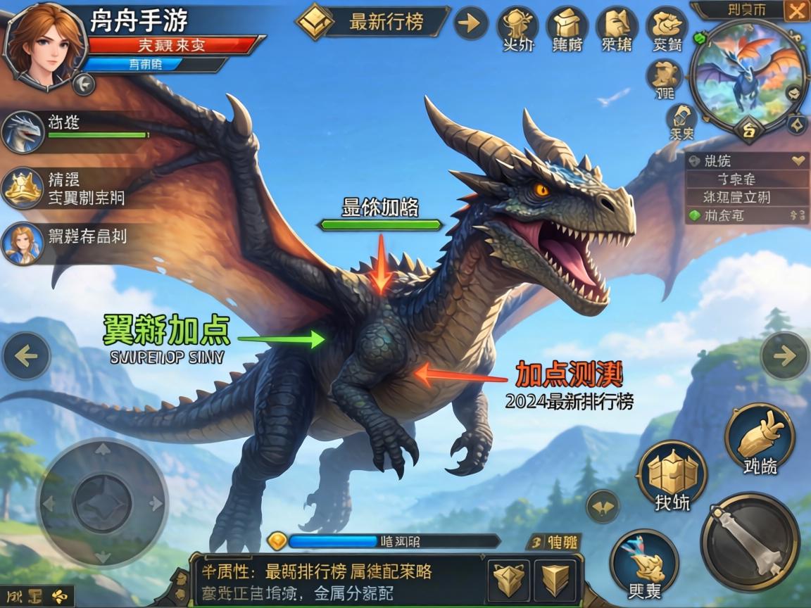方舟手游翼龙加点实测,2024最新排行榜与属性分配策略