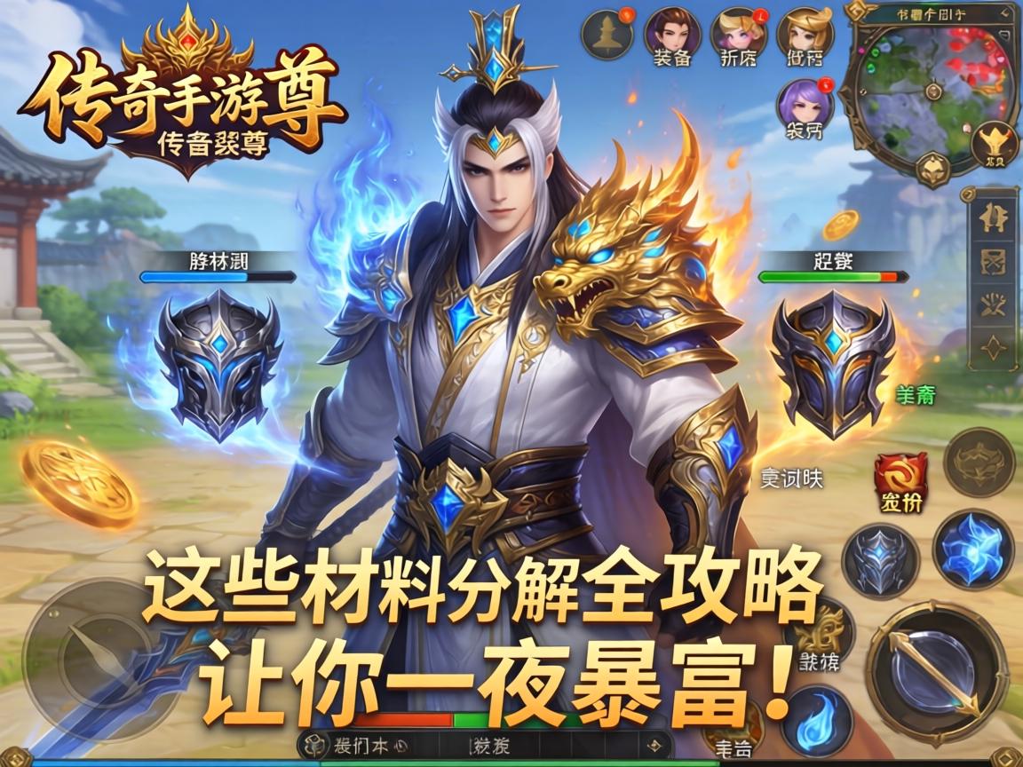 传奇手游天尊装备分解全攻略，这些材料让你一夜暴富！