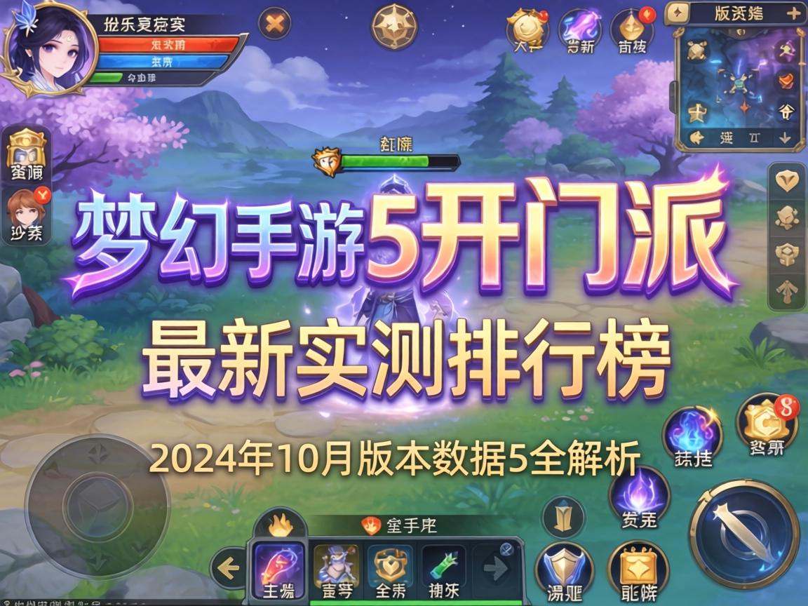 梦幻手游5开门派最新实测排行榜，2024年10月版本数据全解析