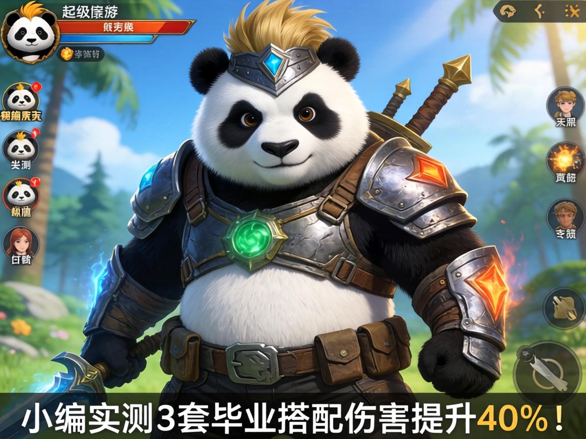 手游超级熊猫带什么装备?小编实测3套毕业搭配伤害提升40%!