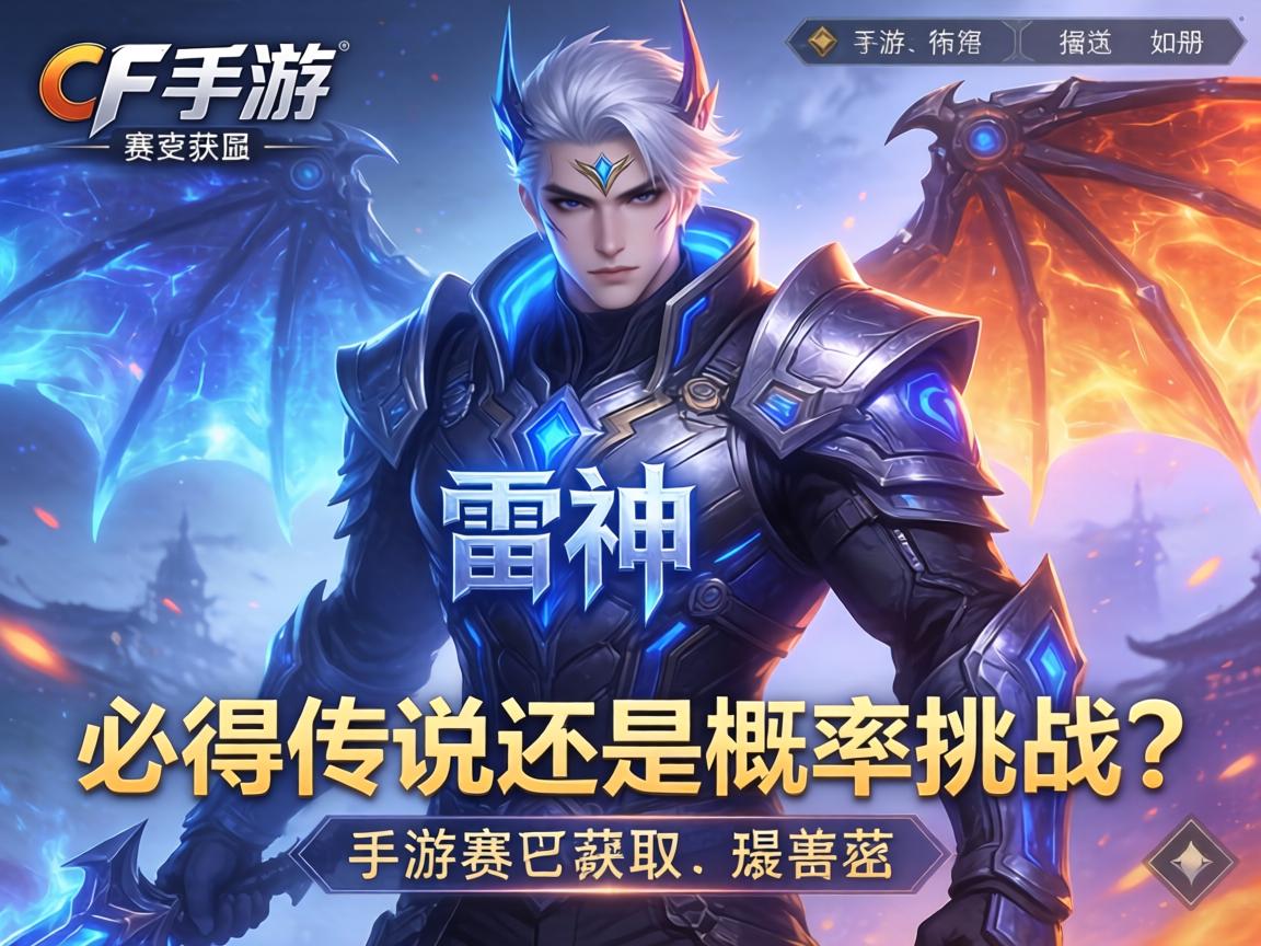CF手游赛博雷神获取解析，必得传说还是概率挑战？