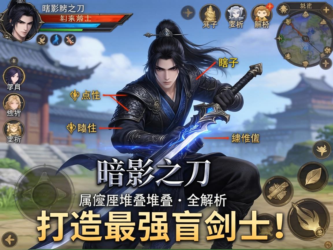 手游暗影之刃，瞎子职业属性堆叠全解析，打造最强盲剑士！