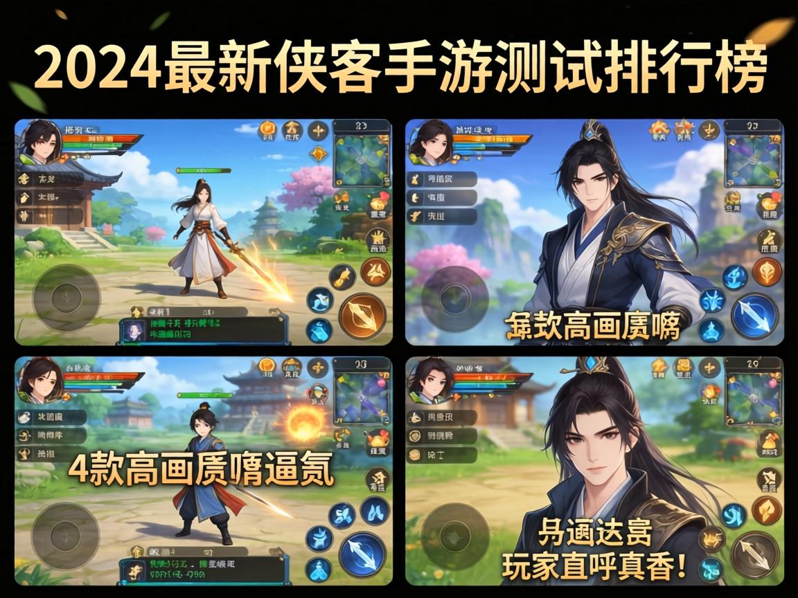 2024最新侠客手游实测排行榜，这4款高画质不逼氪，玩家直呼真香！