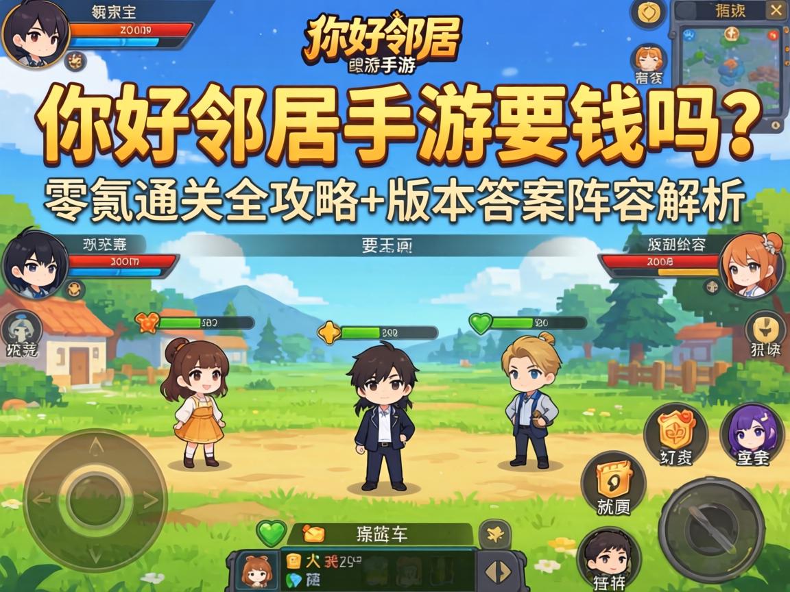 你好邻居手游要钱吗？零氪通关全攻略+版本答案阵容解析