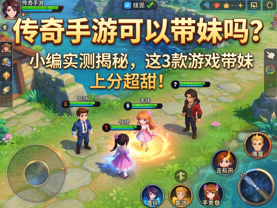 传奇手游可以带妹吗?小编实测揭秘,这3款游戏带妹上分超甜!