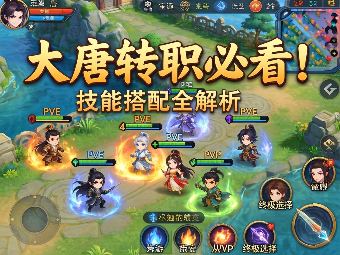 手游大唐转职必看！技能搭配全解析，从PVE到PVP的终极选择