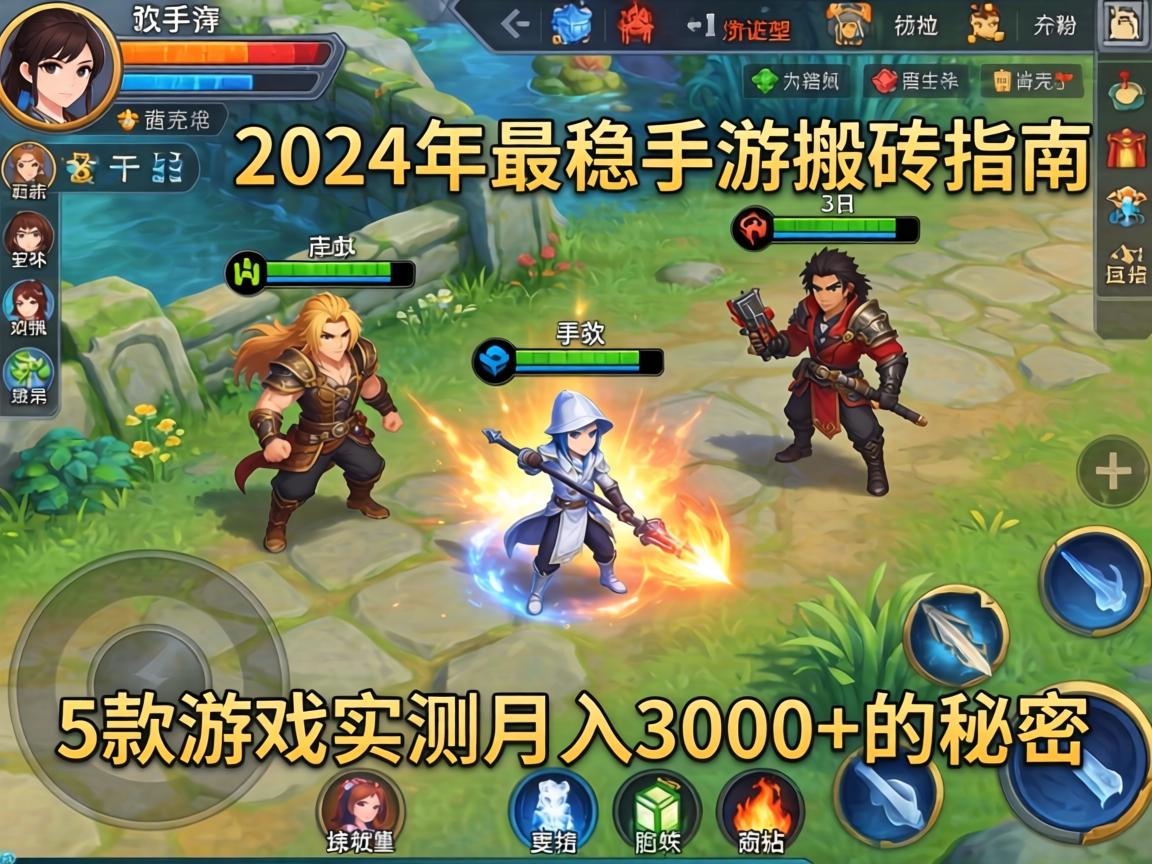 2024年最稳手游搬砖指南，这5款游戏实测月入3000+的秘密