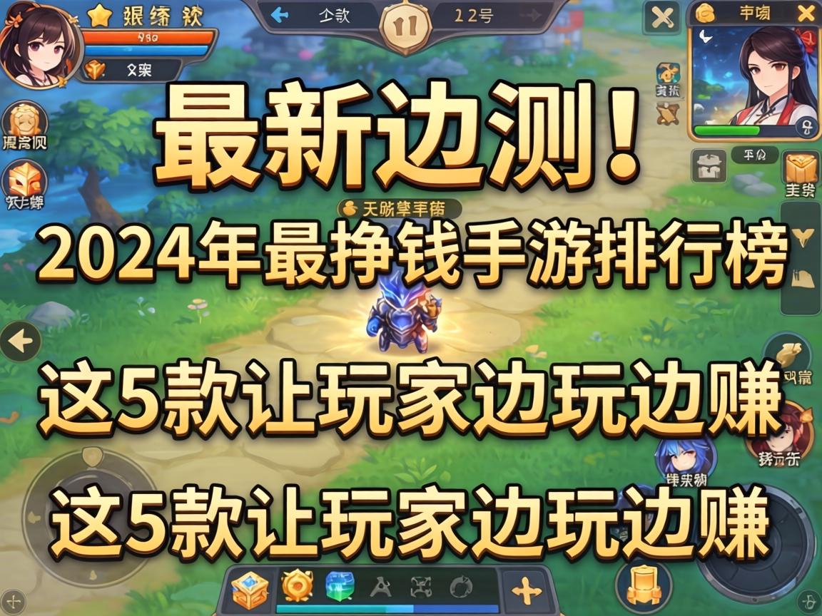 最新实测！2024年最挣钱手游排行榜，这5款让玩家边玩边赚