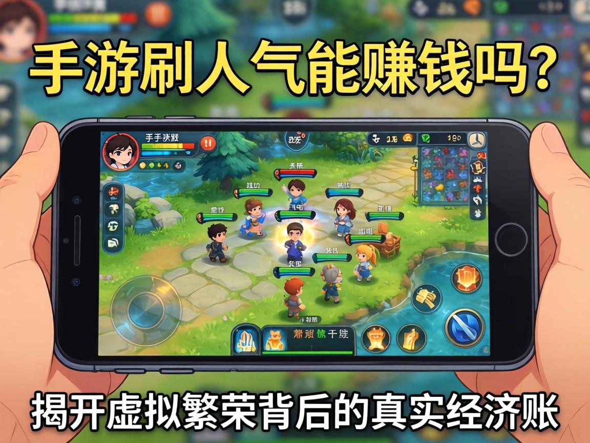 手游刷人气能赚钱吗？揭开虚拟繁荣背后的真实经济账