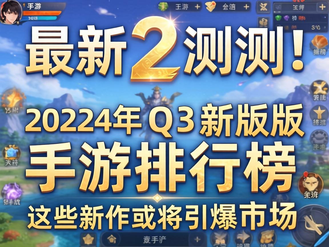 最新实测！2024年Q3新版本手游排行榜，这些新作或将引爆市场