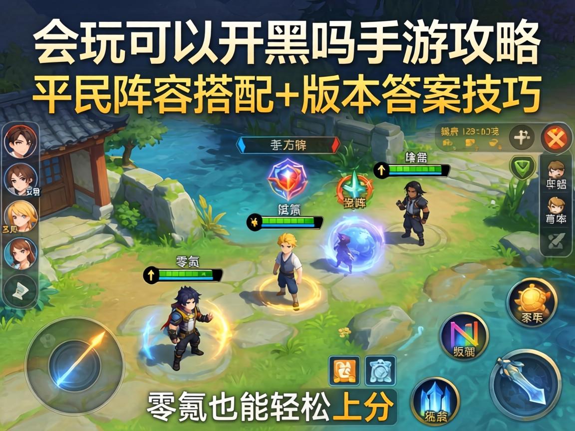 会玩可以开黑吗手游攻略，平民阵容搭配+版本答案技巧，零氪也能轻松上分