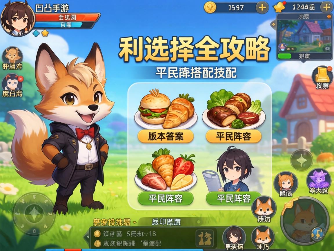 凹凸手游菲利斯食物选择全攻略，版本答案与平民阵容搭配技巧