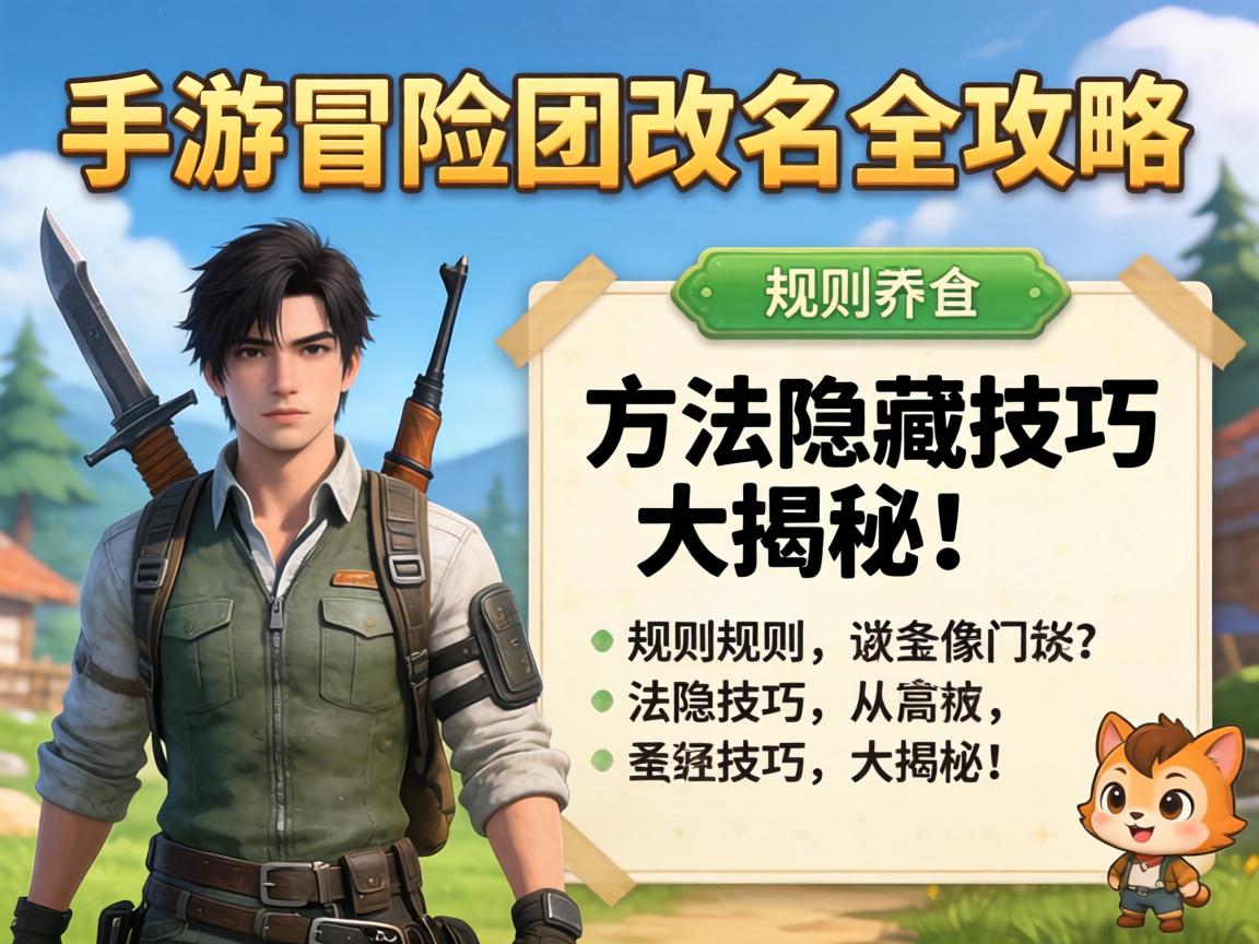 手游冒险团改名全攻略,规则、方法与隐藏技巧大揭秘