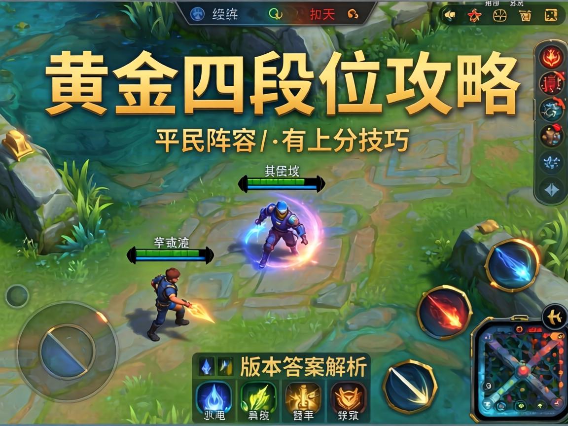 手游LOL黄金四段位攻略，平民阵容上分技巧与版本答案解析