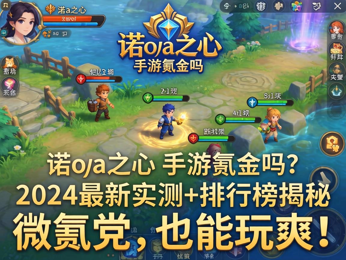 诺亚之心手游氪金吗？2024最新实测+排行榜揭秘，微氪党也能玩爽！