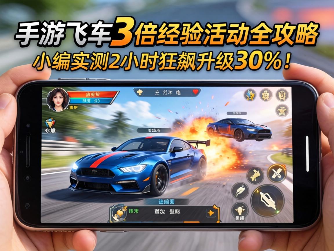 手游飞车3倍经验活动全攻略，小编实测2小时狂飙升级30%！