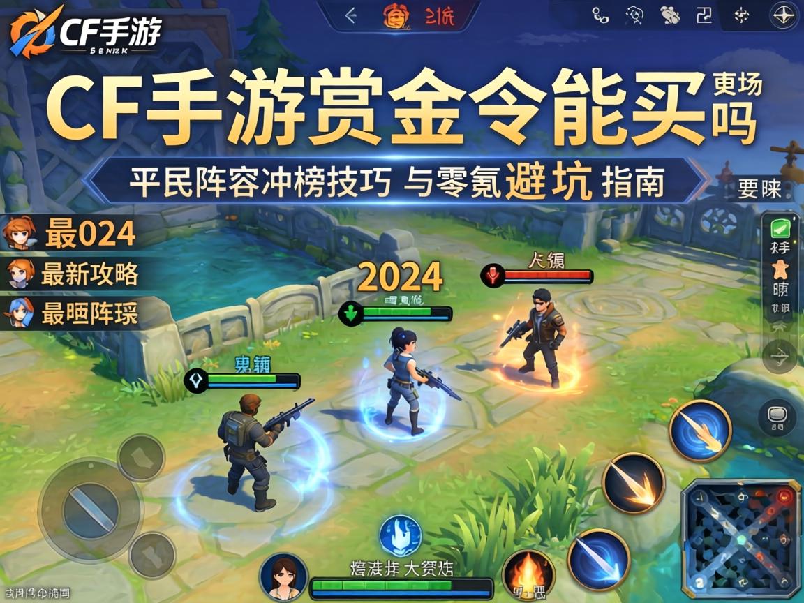 CF手游赏金令能买吗？2024最新攻略，平民阵容冲榜技巧与零氪避坑指南