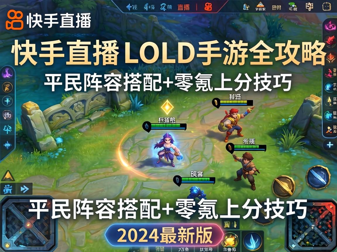 快手直播LOL手游全攻略,平民阵容搭配+零氪上分技巧(2024最新版)