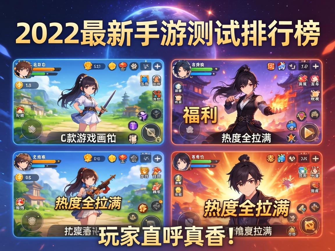 2022最新手游实测排行榜,这5款游戏画质、福利、热度全拉满,玩家直呼真香!