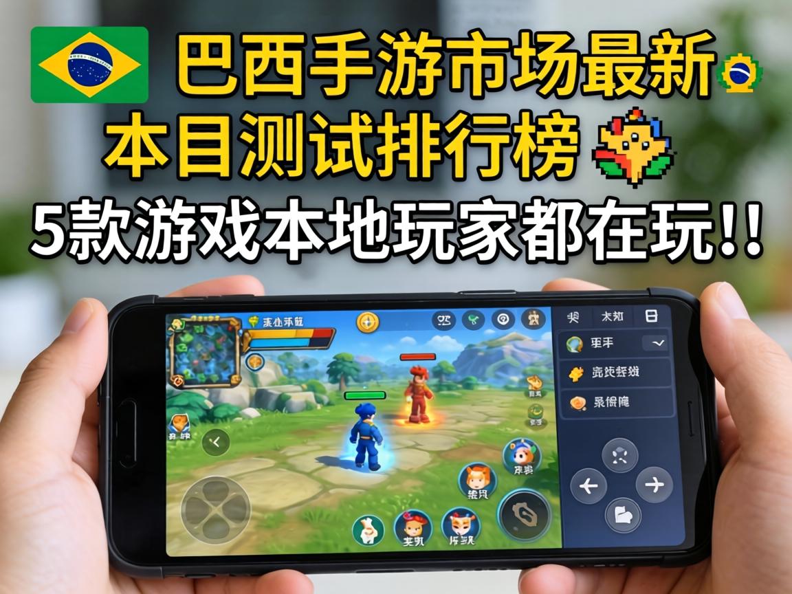 巴西手游市场最新实测排行榜，这5款游戏本地玩家都在玩！