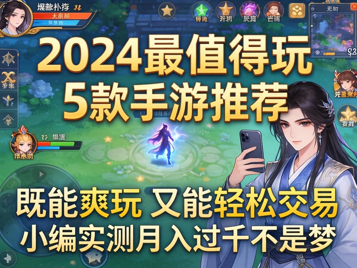 2024最值得玩的5款手游推荐,既能爽玩又能轻松交易,小编实测月入过千不是梦