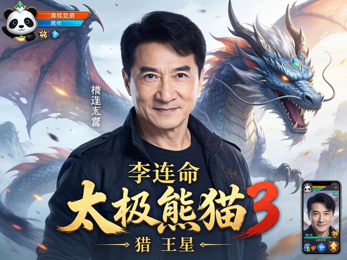 李连杰代言太极熊猫3，猎龙，功夫巨星与手游的跨界碰撞
