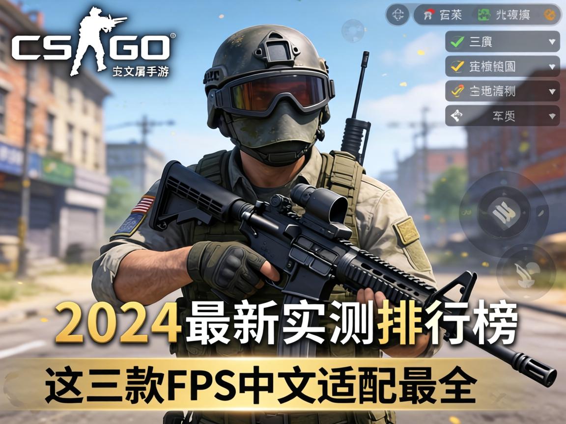 CSGO手游有中文么？2024最新实测排行榜，这三款FPS中文适配最全
