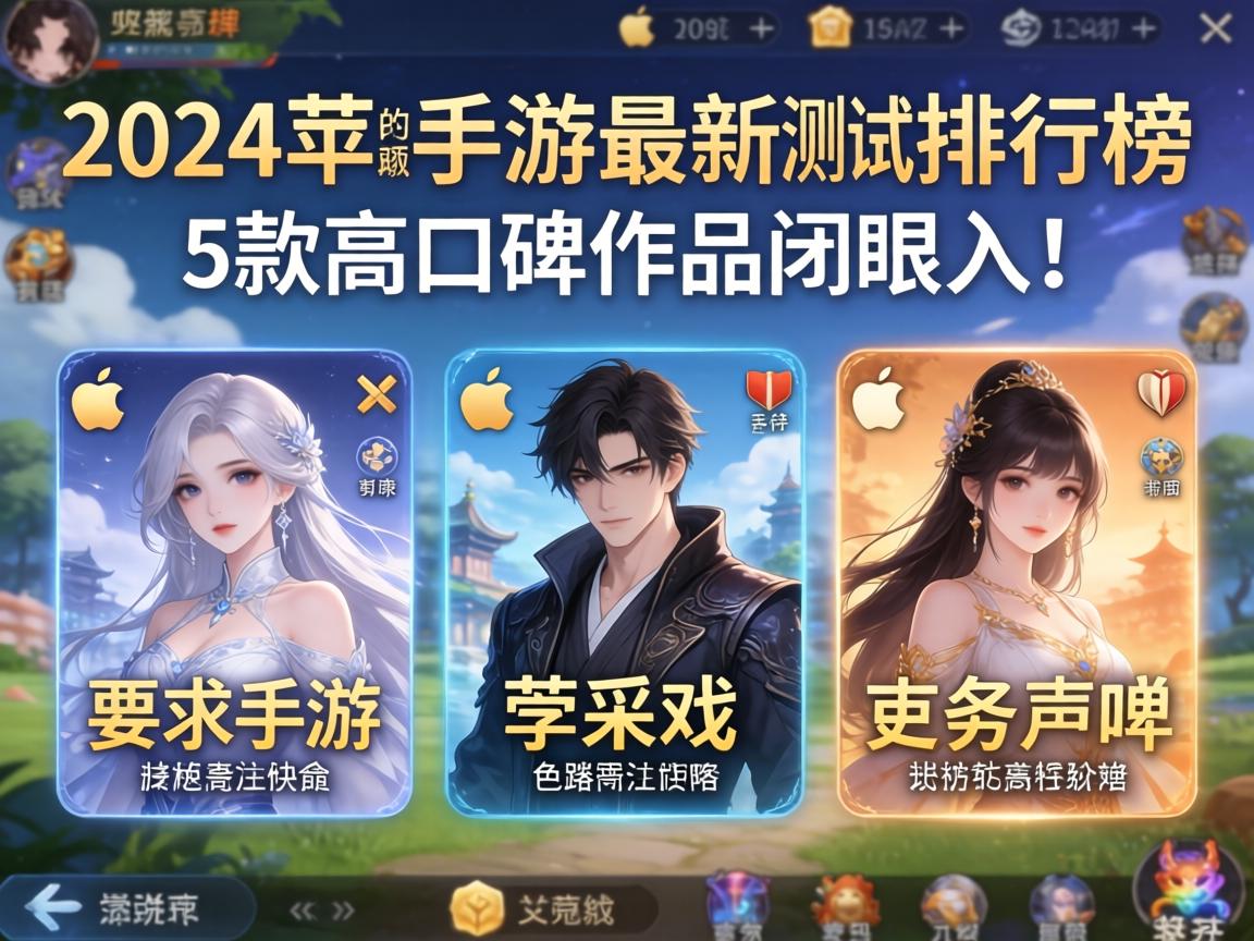 2024苹果手游最新实测排行榜，这5款高口碑作品闭眼入！