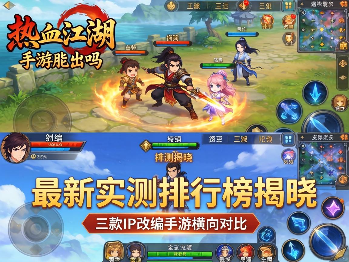 热血江湖手游能出吗？最新实测排行榜揭晓，三款IP改编手游横向对比