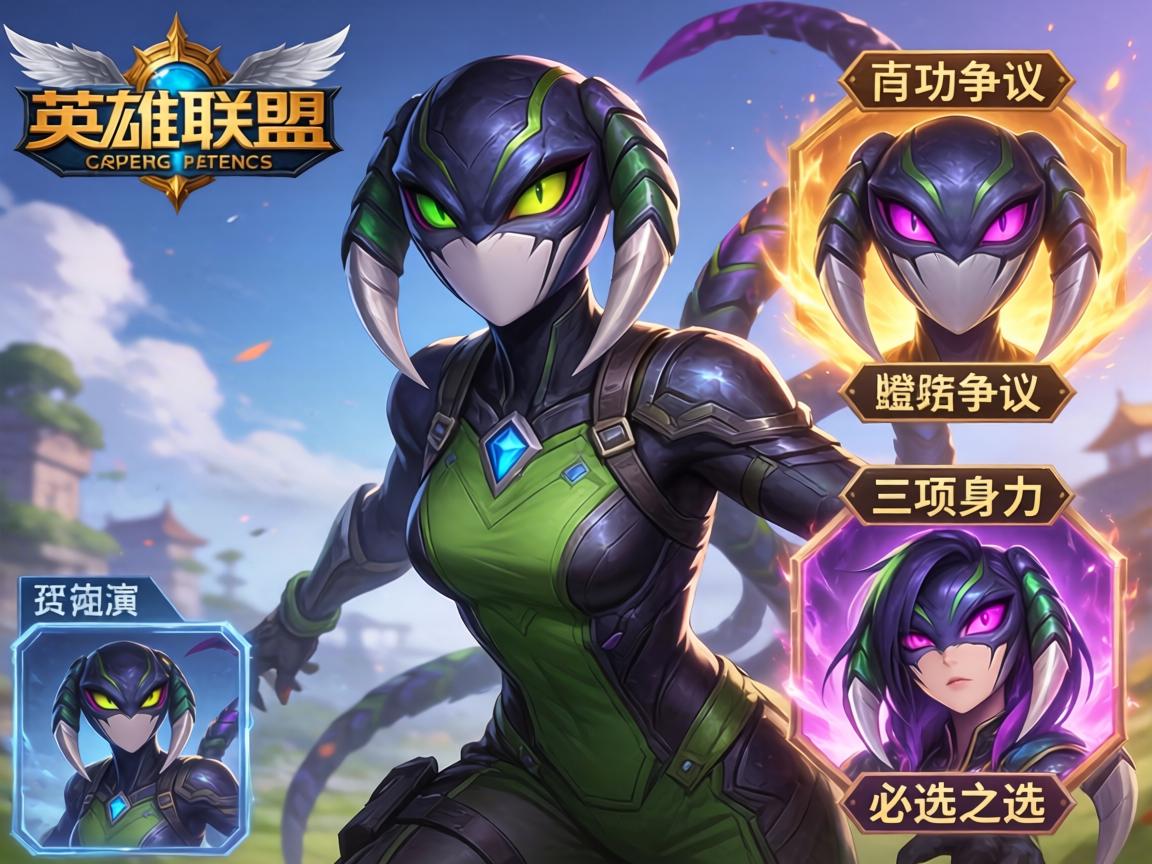 手游英雄联盟螳螂出装争议，三项之力是否为必选之选？