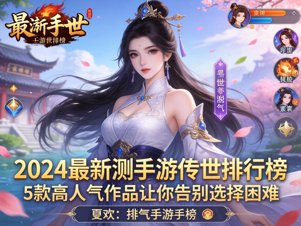 2024最新实测手游传世排行榜，这5款高人气作品让你告别选择困难