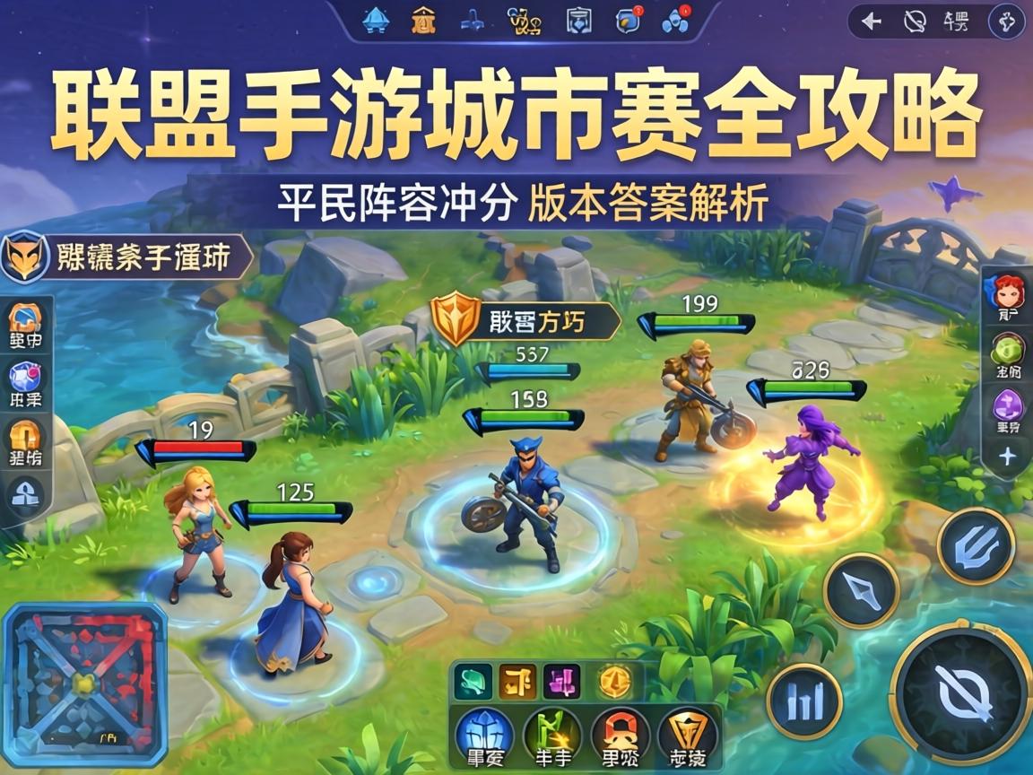 联盟手游城市赛全攻略，平民阵容冲分技巧与版本答案解析